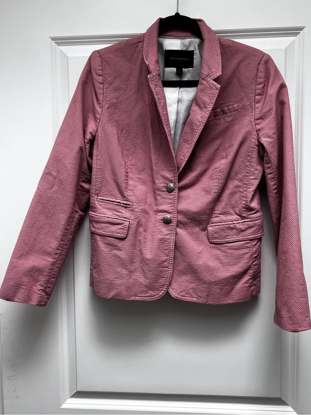 🌸 Banana Republic Pink Blazer — Size 14